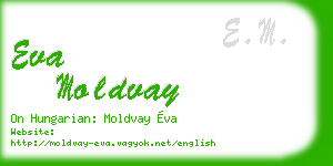 eva moldvay business card