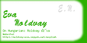 eva moldvay business card